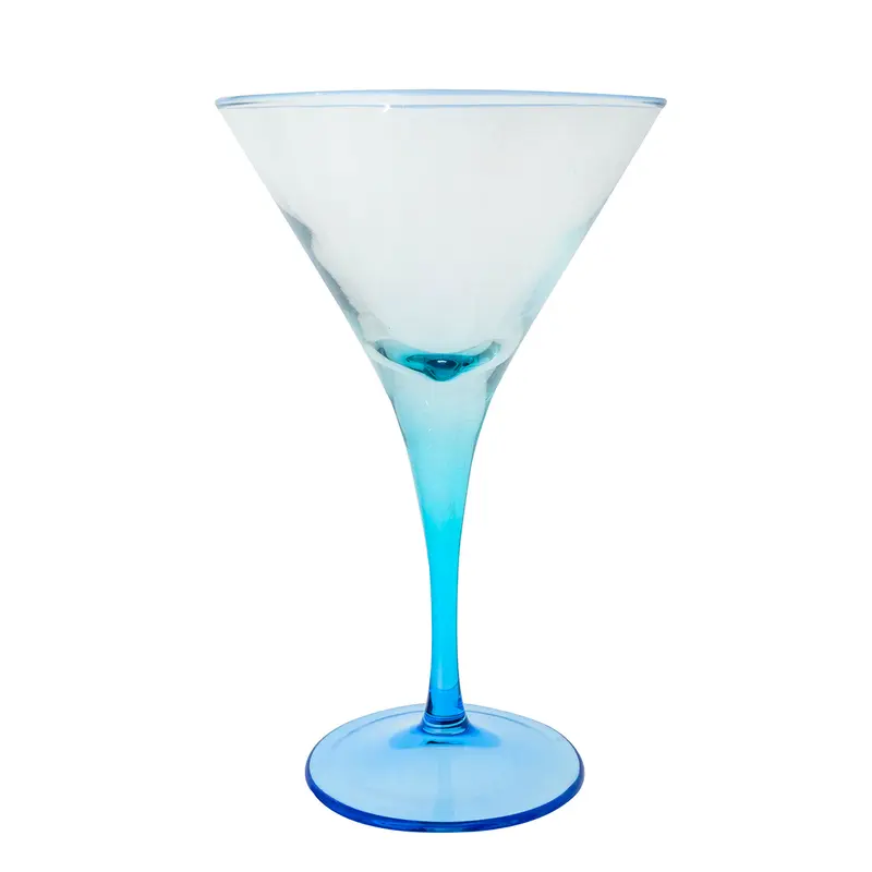Copa Martini de Cristal Azul 10,9x17,7 cm