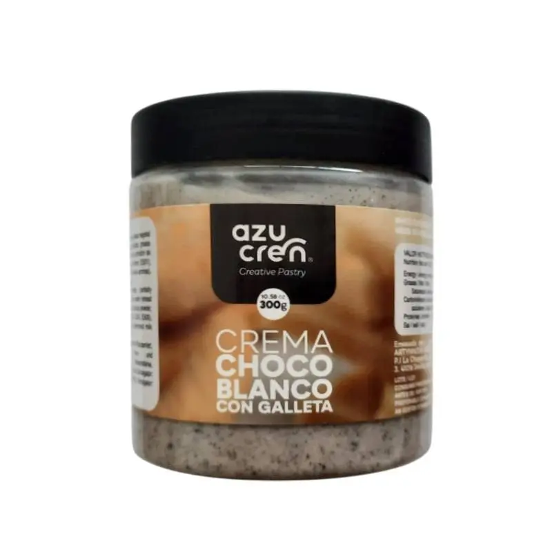 CREMA CHOCOLATE BLANCO CON GALLETA AZUCREN 300 GRAMOS
