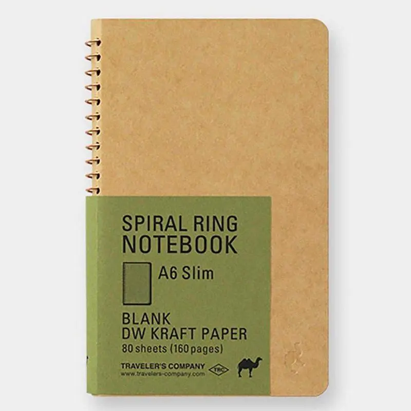 Cuaderno Spiral Ring A6 Slim DW Kraft