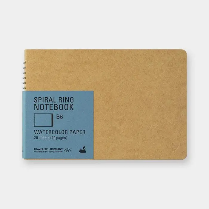 Cuaderno Spiral Ring B6 Papel Acuarela