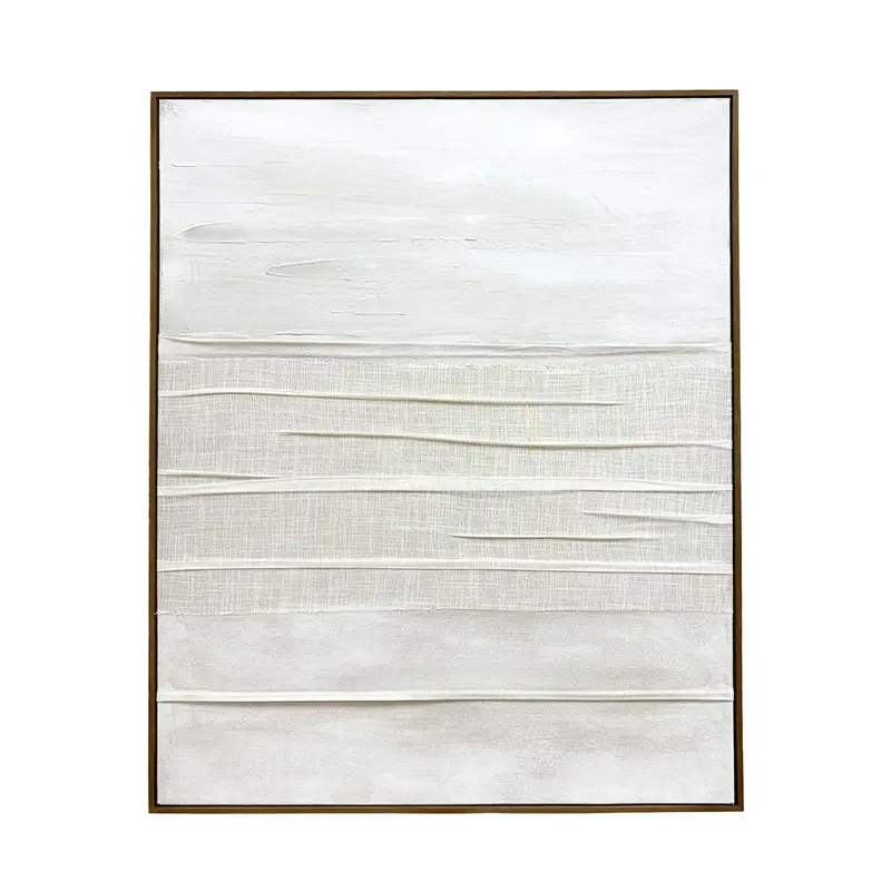 Cuadro abstracto blanco Boracay 80×100 cm