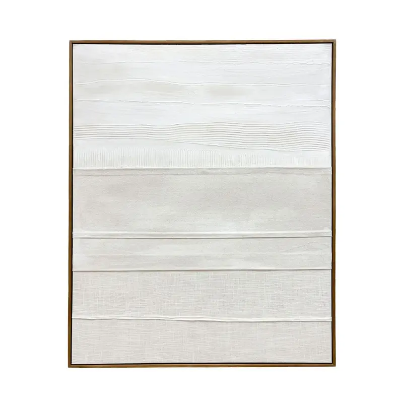 Cuadro abstracto blanco Java 80×100 cm