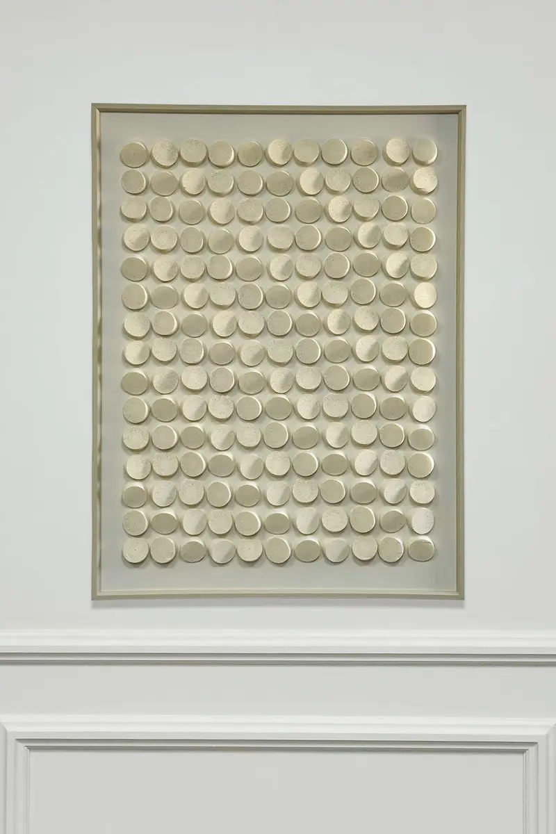 Cuadro De Lienzo Abstracto Con Figuras En Relieve
