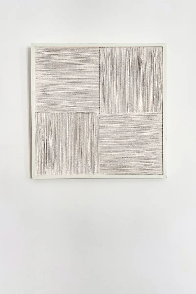 Cuadro Decorativo Cuadrado Cuerdas De Algodón Beige