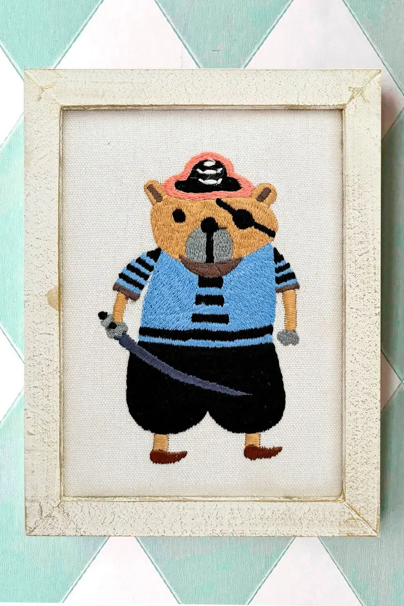 Cuadro Infantil Oso Pirata