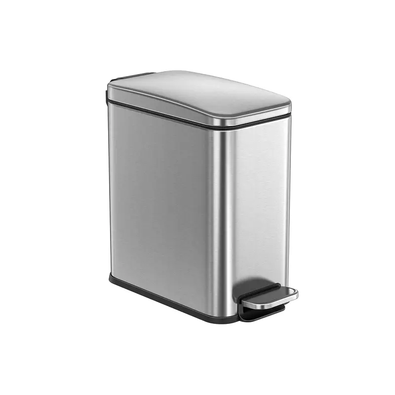 Cubo de Baño de 5 L con Tapa Acero