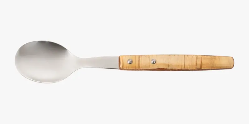 Cuchara Madera de Chopo Comprimida 205 mm