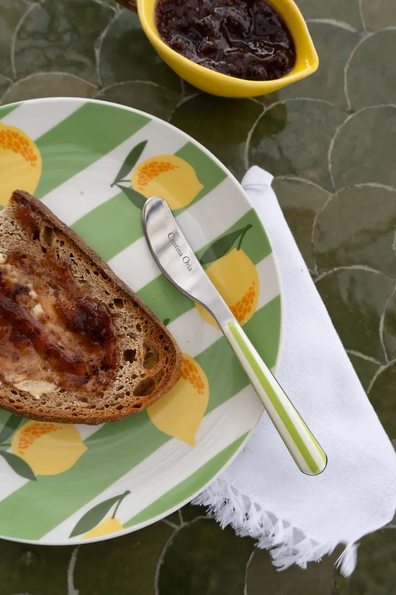 Cuchillo Con Diseño De Rayas Verdes CO