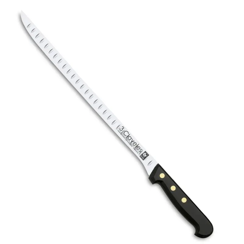 CUCHILLO JAMONERO ALVEOLADO I.POM 30CM 12" D 3C