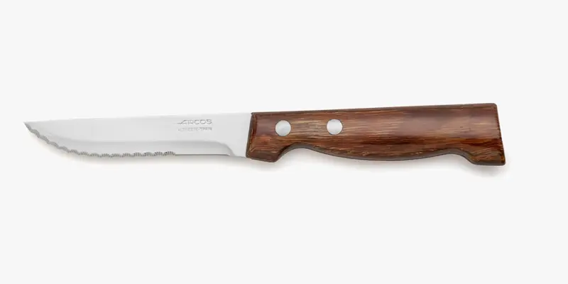 Cuchillo para Churrasco Madera de Haya Comprimida 110 mm