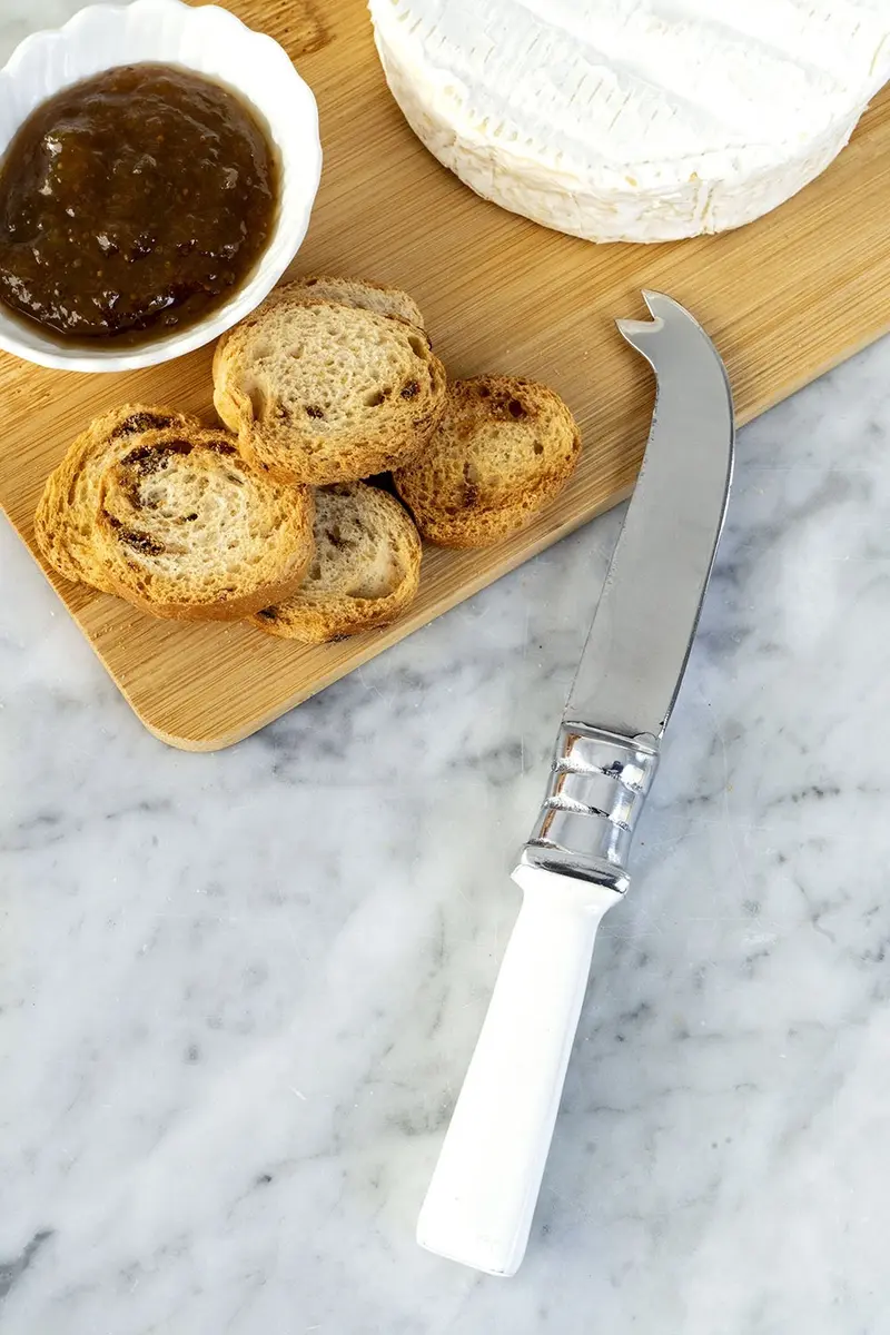 Cuchillo Queso Con Mango Cuadrado Blanco