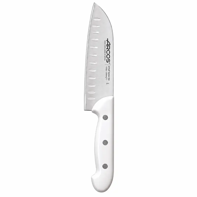 CUCHILLO SANTOKU ALVEOLADO 17CM BLANCO ARTIKA ARCOS