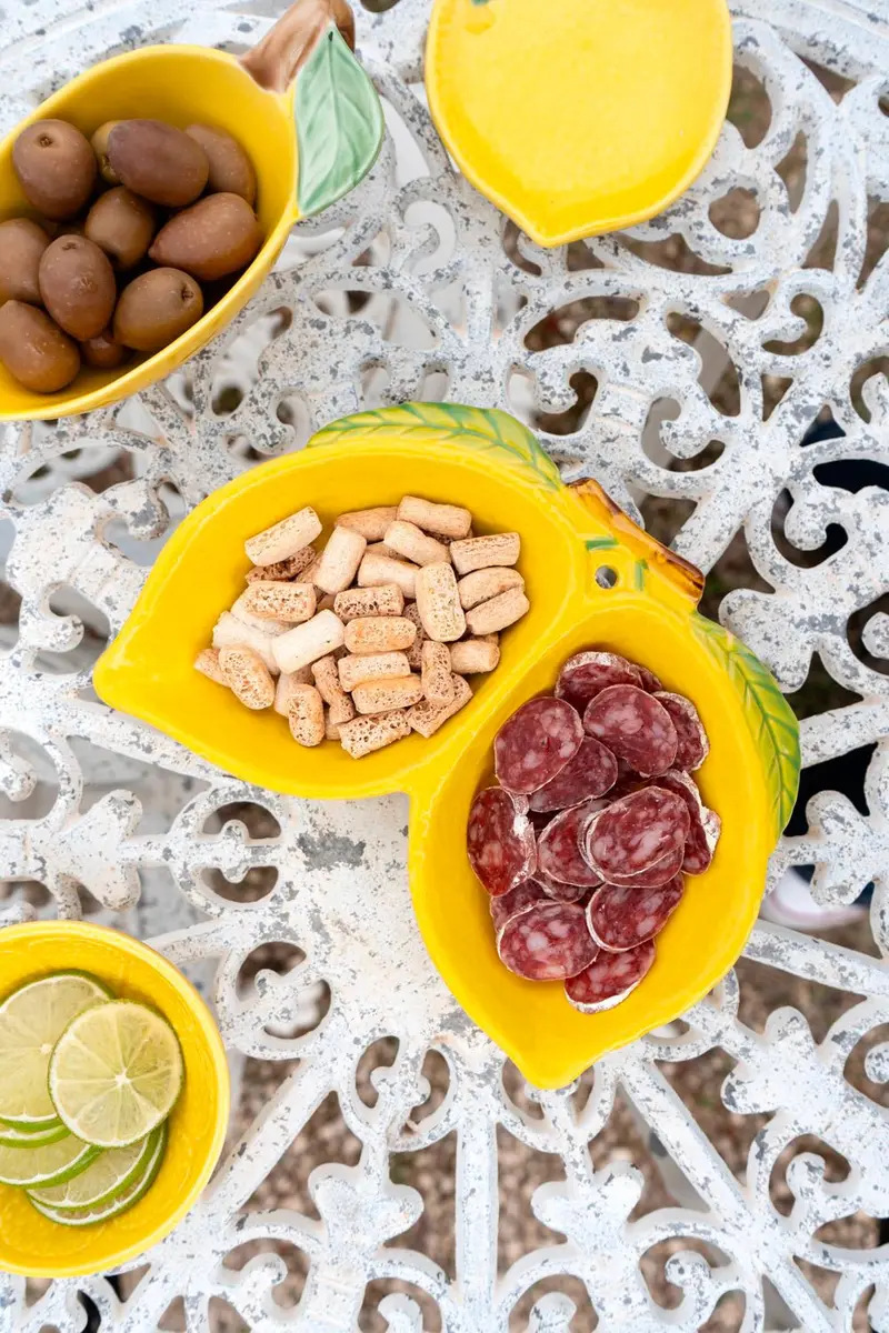 Cuenco De Cerámica Con Diseño De Dos Limones