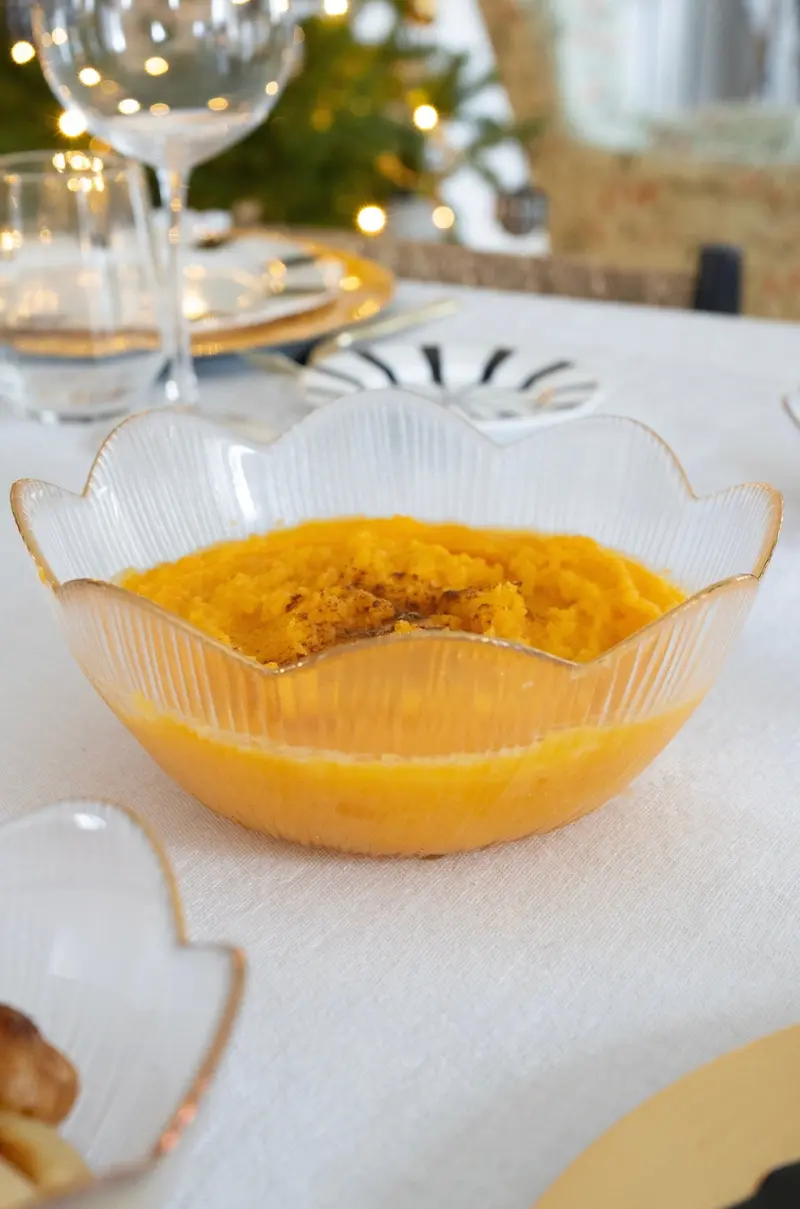 Cuenco De Cristal Con Borde Dorado Grande