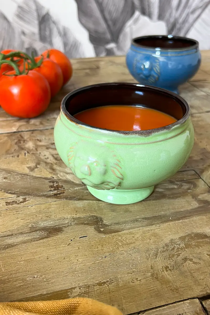 Cuenco De Porcelana Con Diseño De Leones