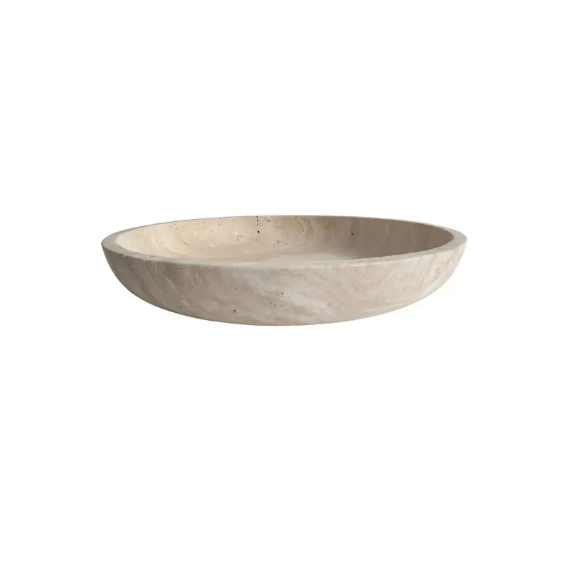 Cuenco - Travertino blanco - D50 cm