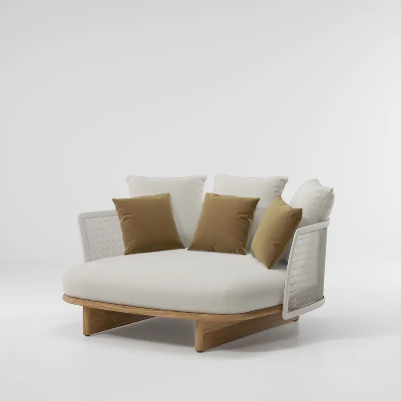 Daybed Mesh | Estructura 04C | Pie de teca T01
