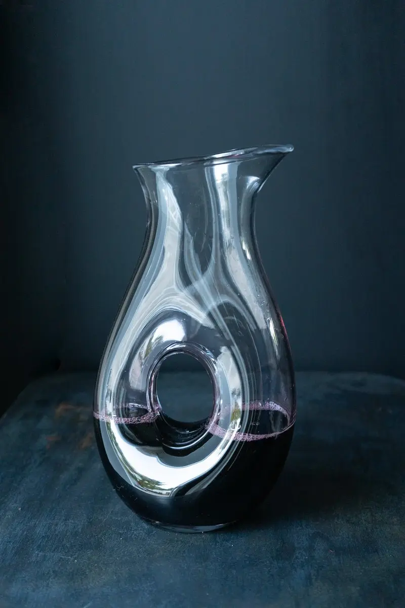 Decantador De Cristal Con Agujero