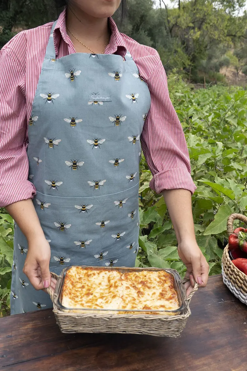 Delantal Abejas Celeste