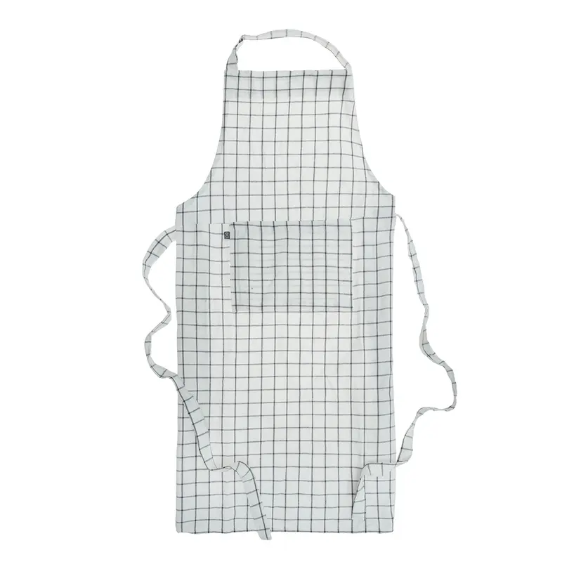 Delantal de Cocina Blanco y Gris 60x90 cm