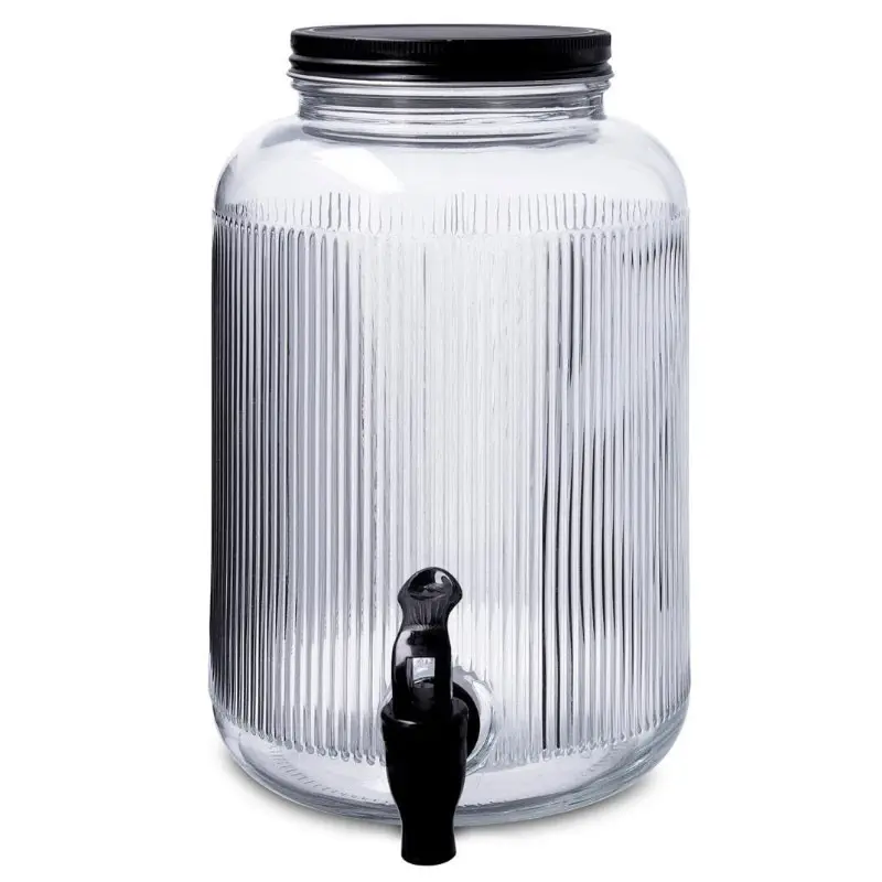 DISPENSADOR GRIFO 4L FACETADO NEGRO MAISON