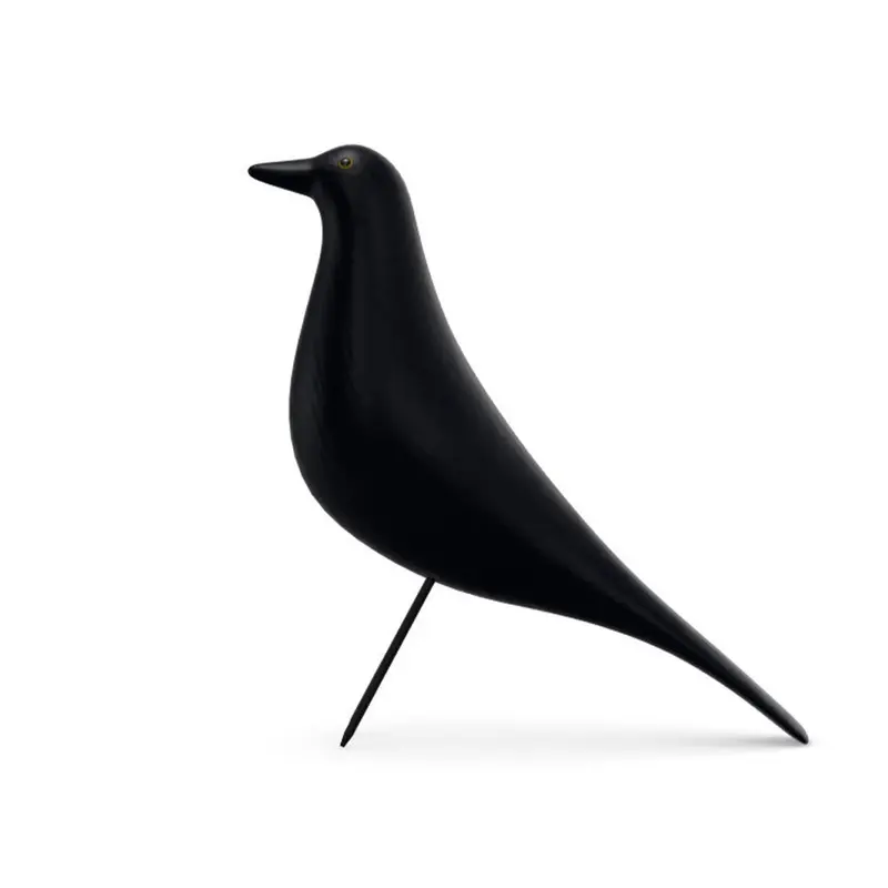 Eames House Bird Fresno Negro Ceniza