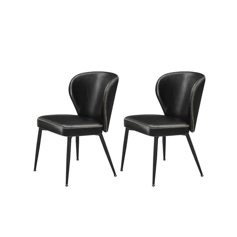 EKHO Colección - Silla de Comedor Moderno Siglo Medio Negro Tinta