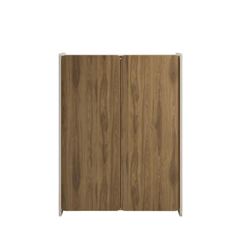 Enara - Aparador alto de 2 puertas en madera H125cm