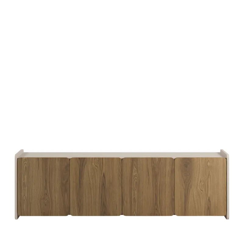 Enara - Mueble TV de madera con 4 puertas L180cm