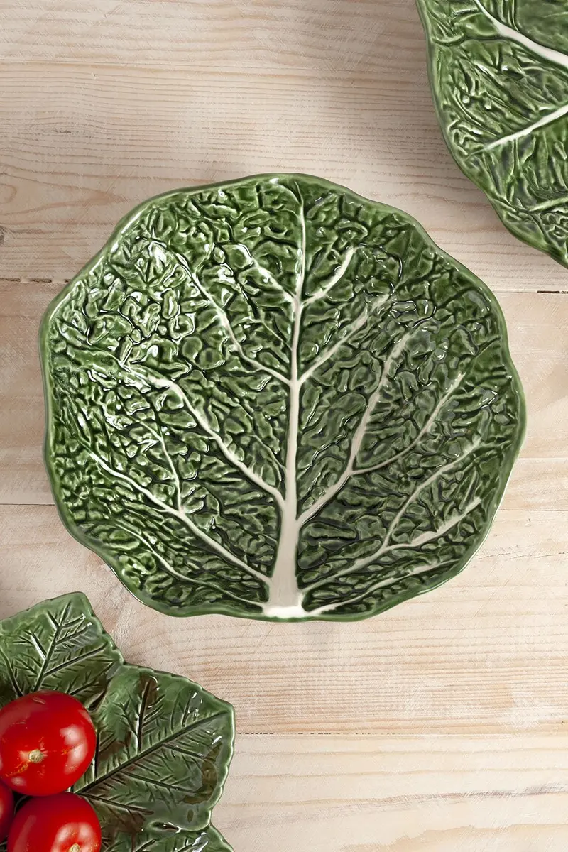 Ensaladera Cerámica Hoja De Col