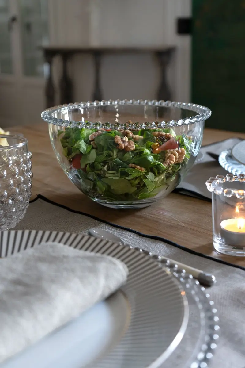 Ensaladera Cristal Bolitas