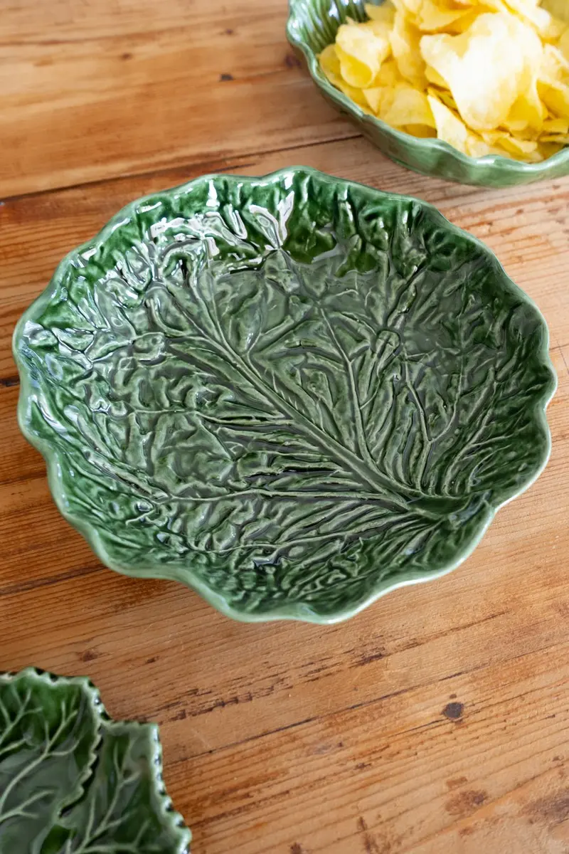 Ensaladera Oval Mediana Hoja De Col