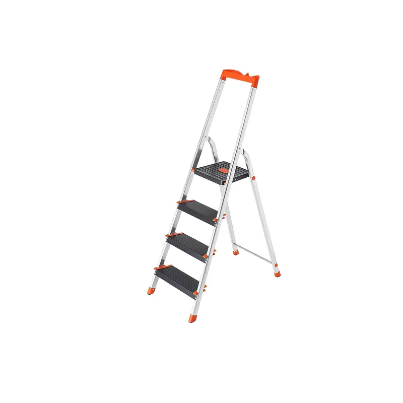 Escalera de 4 Peldaños Negro y Naranja