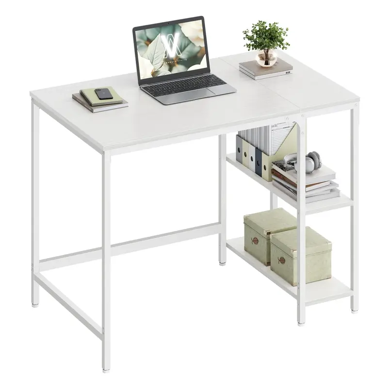 Escritorio con 2 Estante Moderno Blanco Arce