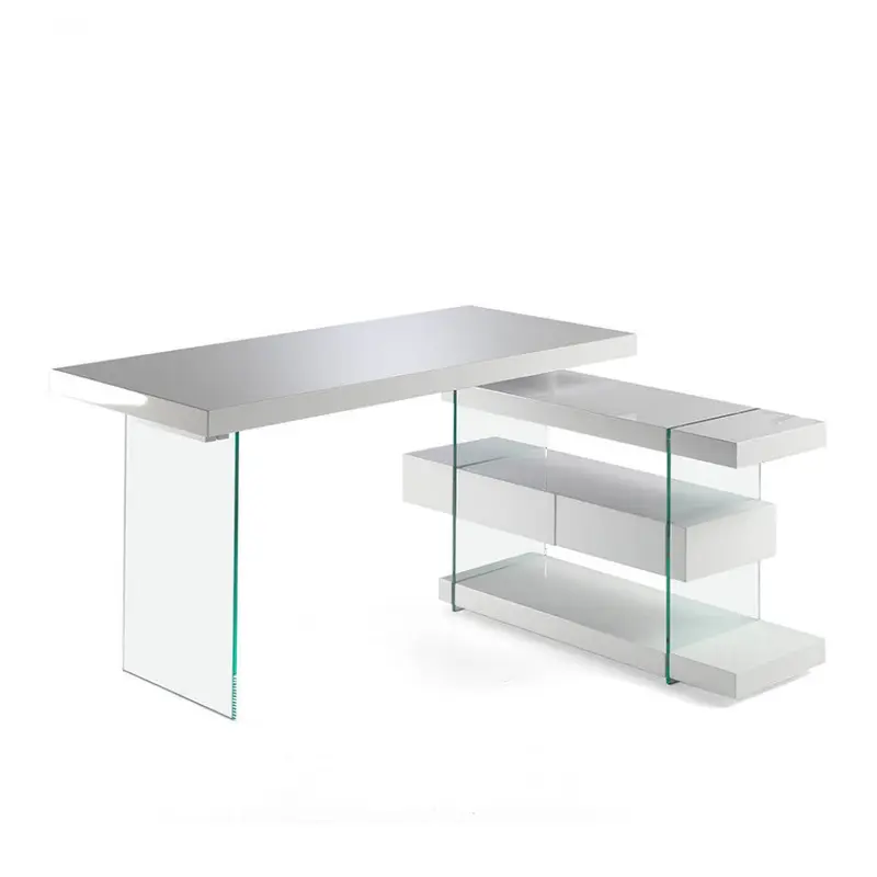 Escritorio Lacado y Cristal Colección Elegance