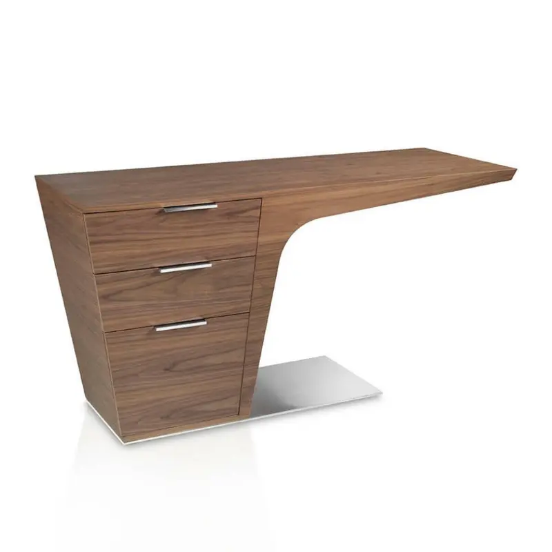 Escritorio Oficina Madera Chapada Colección Elegance
