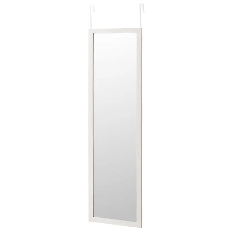 Espejo de cuerpo entero en madera color blanco decorativo de 35x125 cm