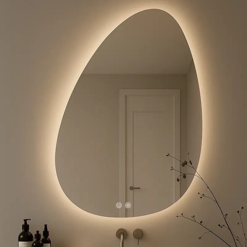 Espejo LED Asimétrico para Baño antivaho  100x70 cm