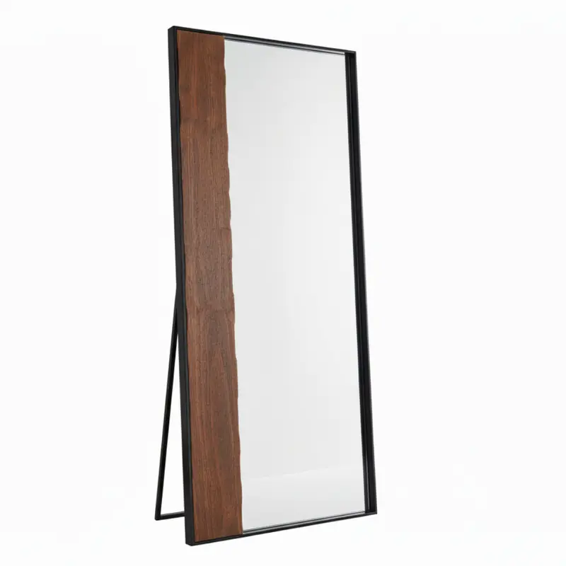 Espejo para Vestidor de Acero con Madera