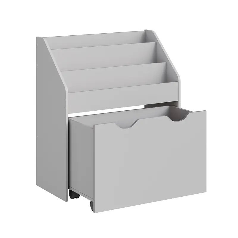 Estantería de Juguetes con Compartimentos Librería Infantil Caja Móvil