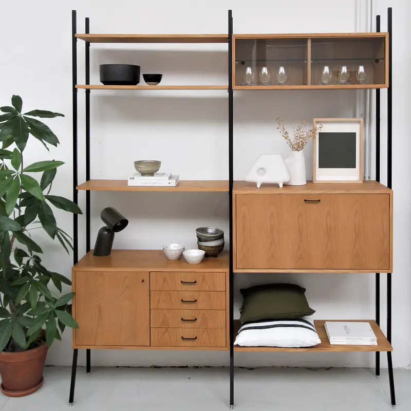 Estantería escandinava - Roble - L186 × Al230cm