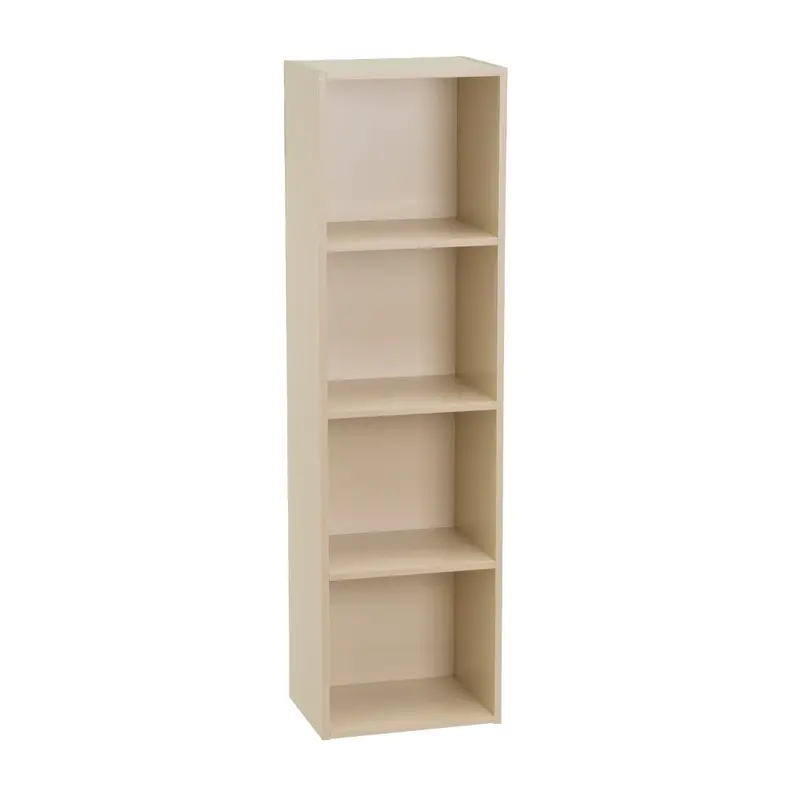 Estantería Mei de 4 baldas beige de 30x24x106 cm en tablero laminado hpl
