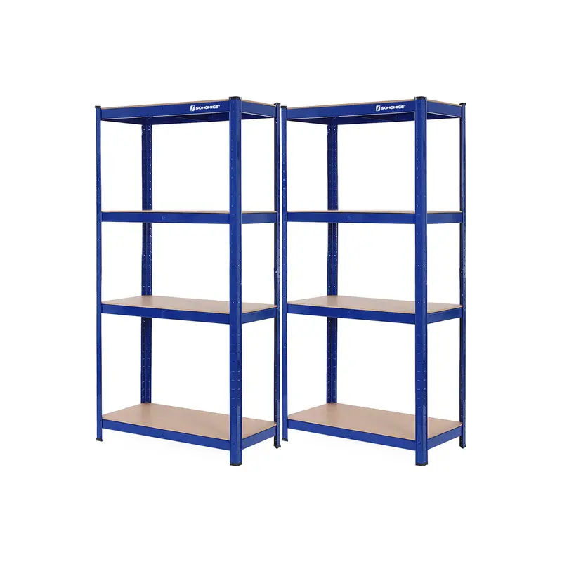 Estantería Pesada de 4 Niveles Azul