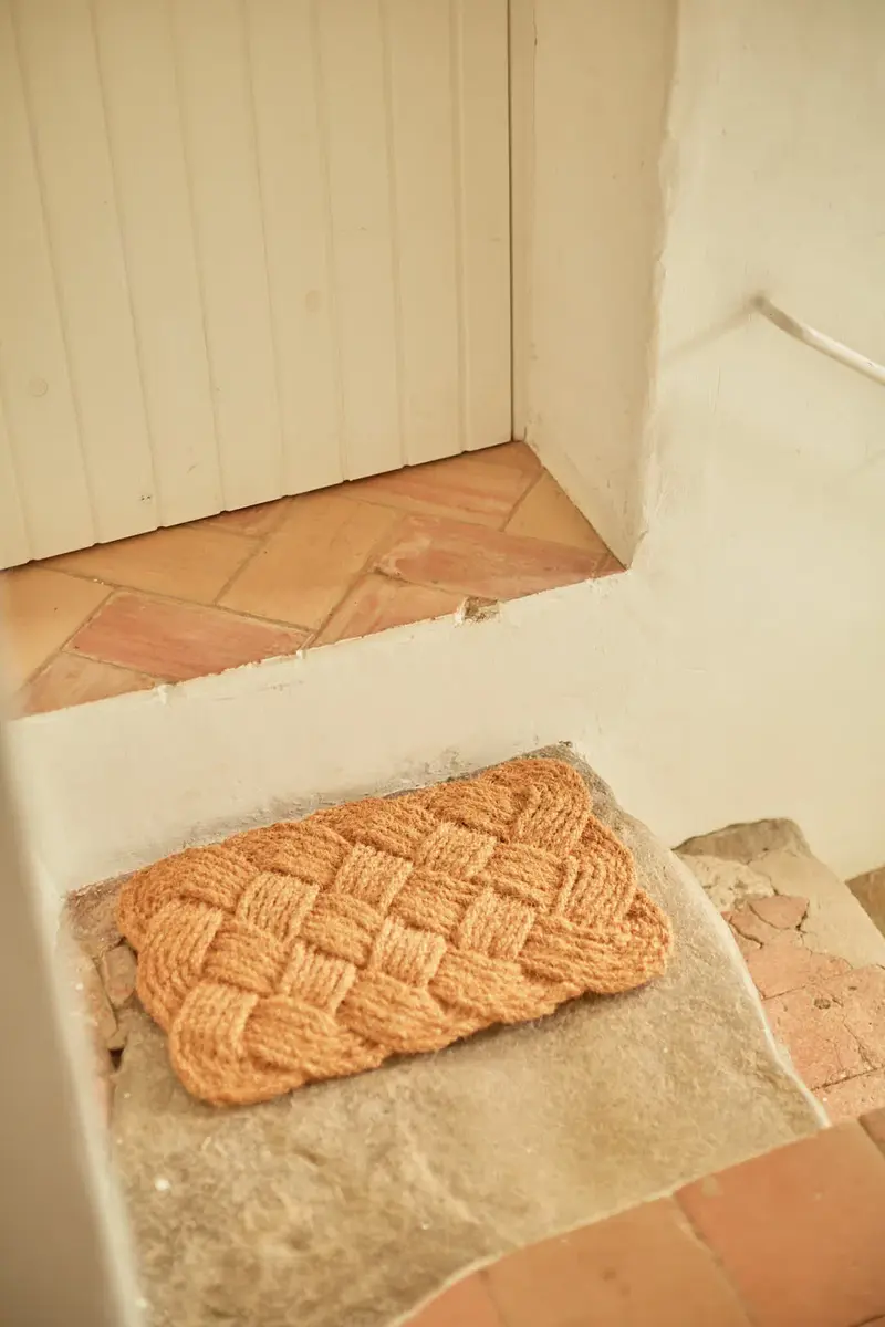 Felpudo efecto trenza de fibra de coco Marina