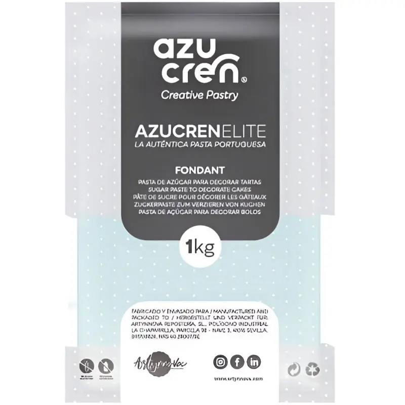 FONDANT AZUL BEBE AZUCREN ELITE 1KG