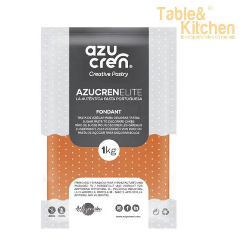 FONDANT NARANJA AZUCREN ELITE 1KG