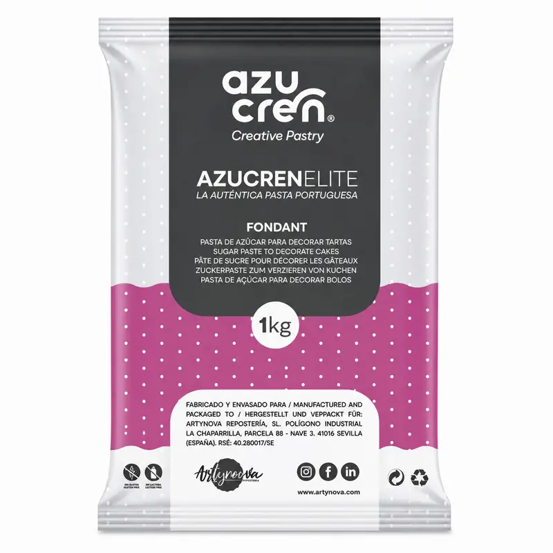 FONDANT ROSA FUERTE AZUCREN ELITE 1KG