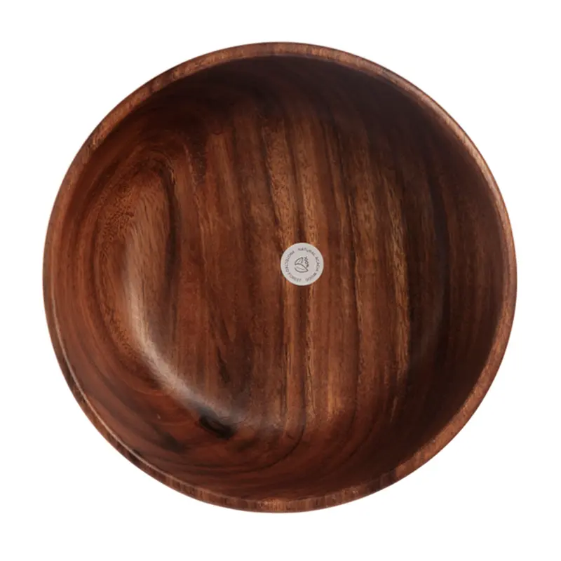 Fuente redonda madera acacia