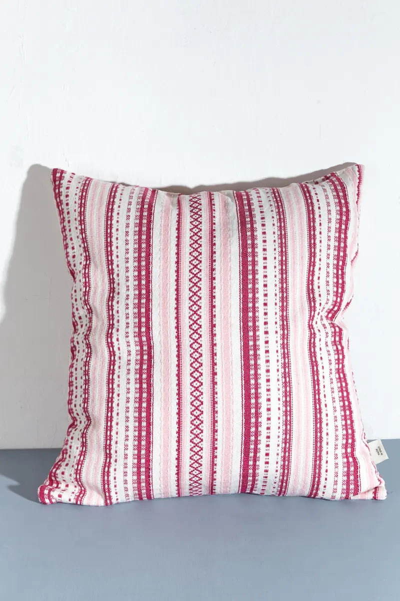 Funda cojín alpujarra tonos rosas 50cmx50cm