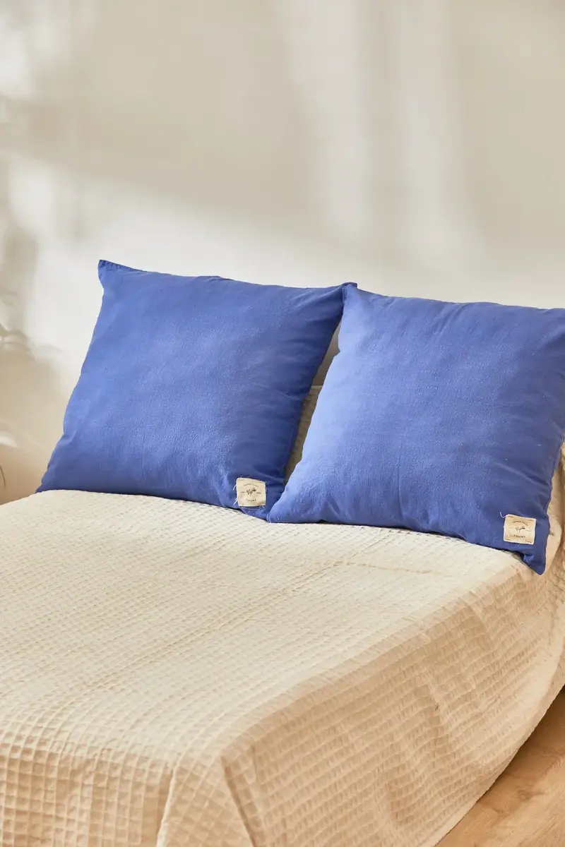 Funda de cojín grande de 80 cm azul oscuro Gavema